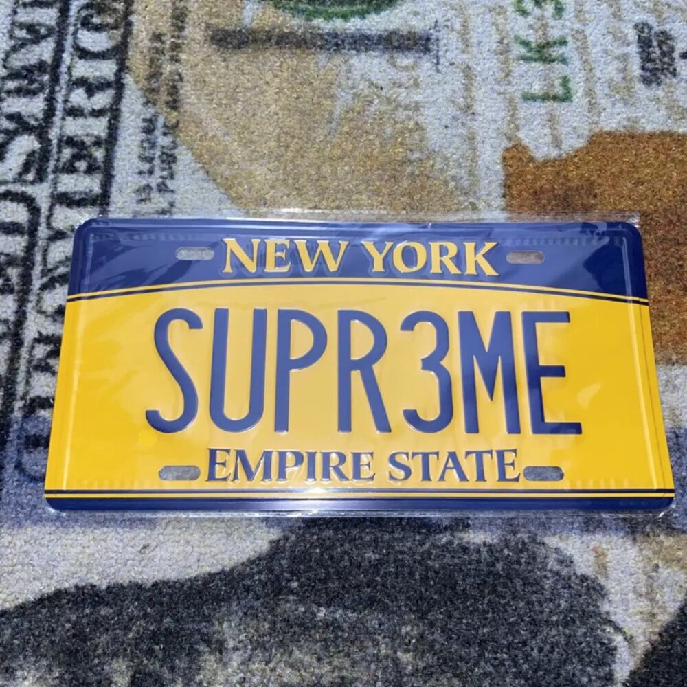 Supreme New York License Plate